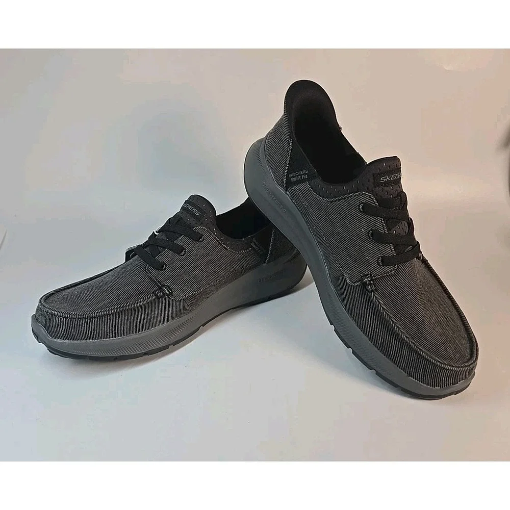 Skechers‎ Men's Hands Free Swift Fit Loafer Shoe Gray Size 11 -  NWOB